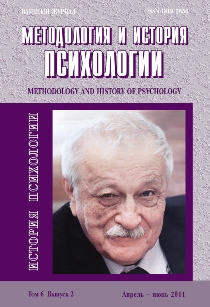 Обложка журнала «Методология и история психологии»