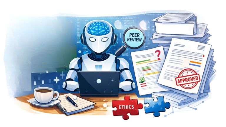 Иллюстрация к новости „Рецензирование без галстуков. Искусственный интеллект входит в игру — вебинар 29 января“