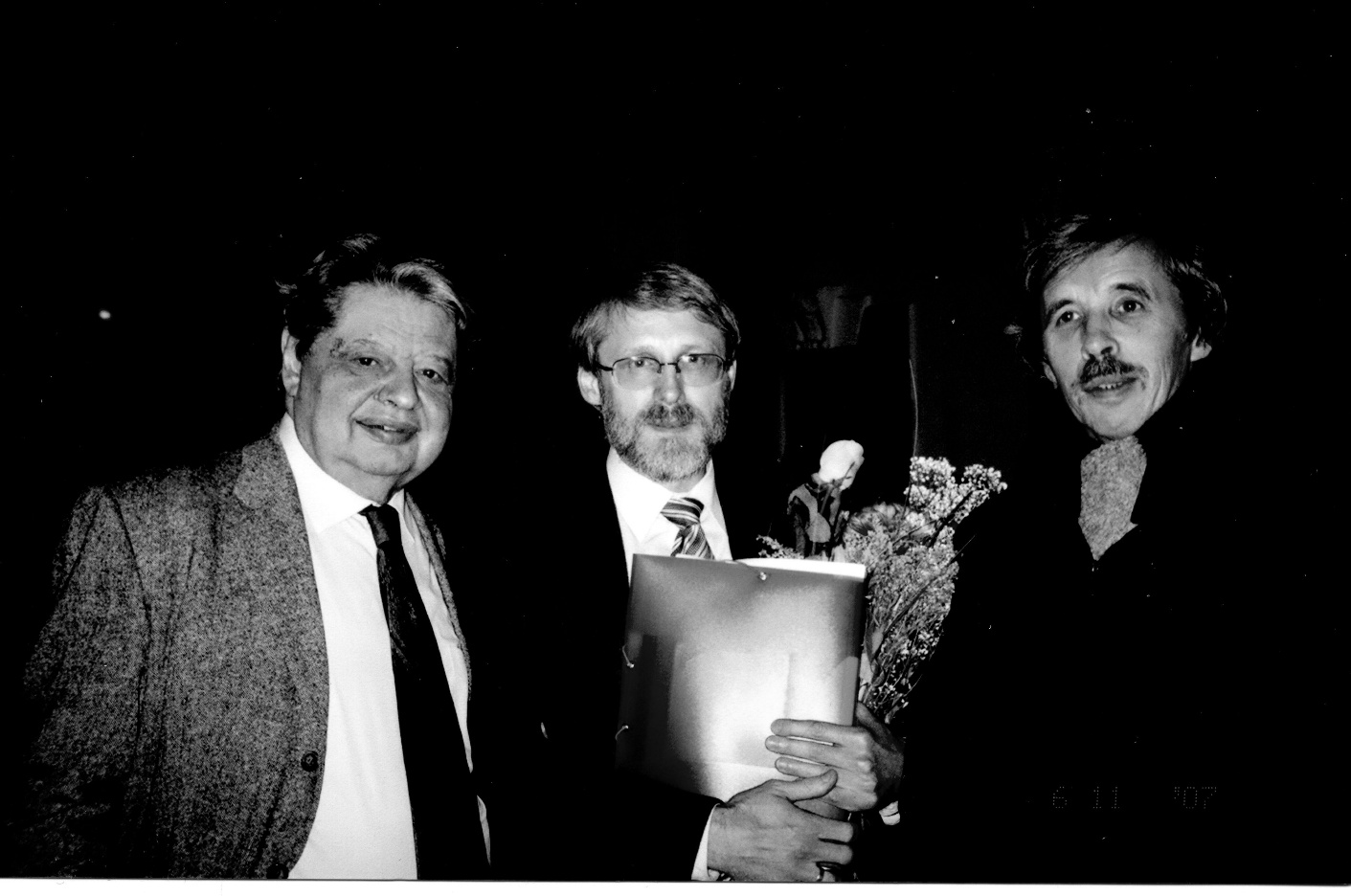 Photo: V.P. Zinchenko, F.E. Vasilyuk, and V.K. Zaretsky after F.E. Vasilyuk&rsquo;s doctoral dissertation defense in 2007.