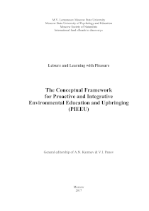 Publication Cover "The Conceptual Framework for Proactive and Integrative Environmental Education and Upbringing (PIEEU)"